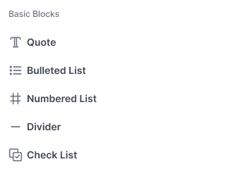 Blocks
